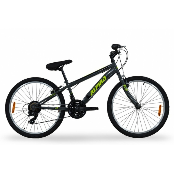 Ποδήλατο Alpina 24'' Mtb Rigid S 21T Ανθρακί-Πράσινο