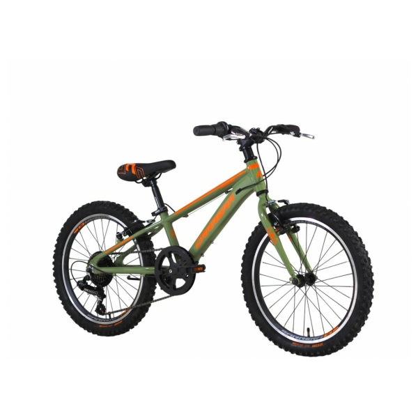 Ποδήλατο Παιδικό Carrera Junior 20" Χακί/Πορτοκαλί Αλουμινίου 2026 (Δώρο φωτάκια- κουδούνι)